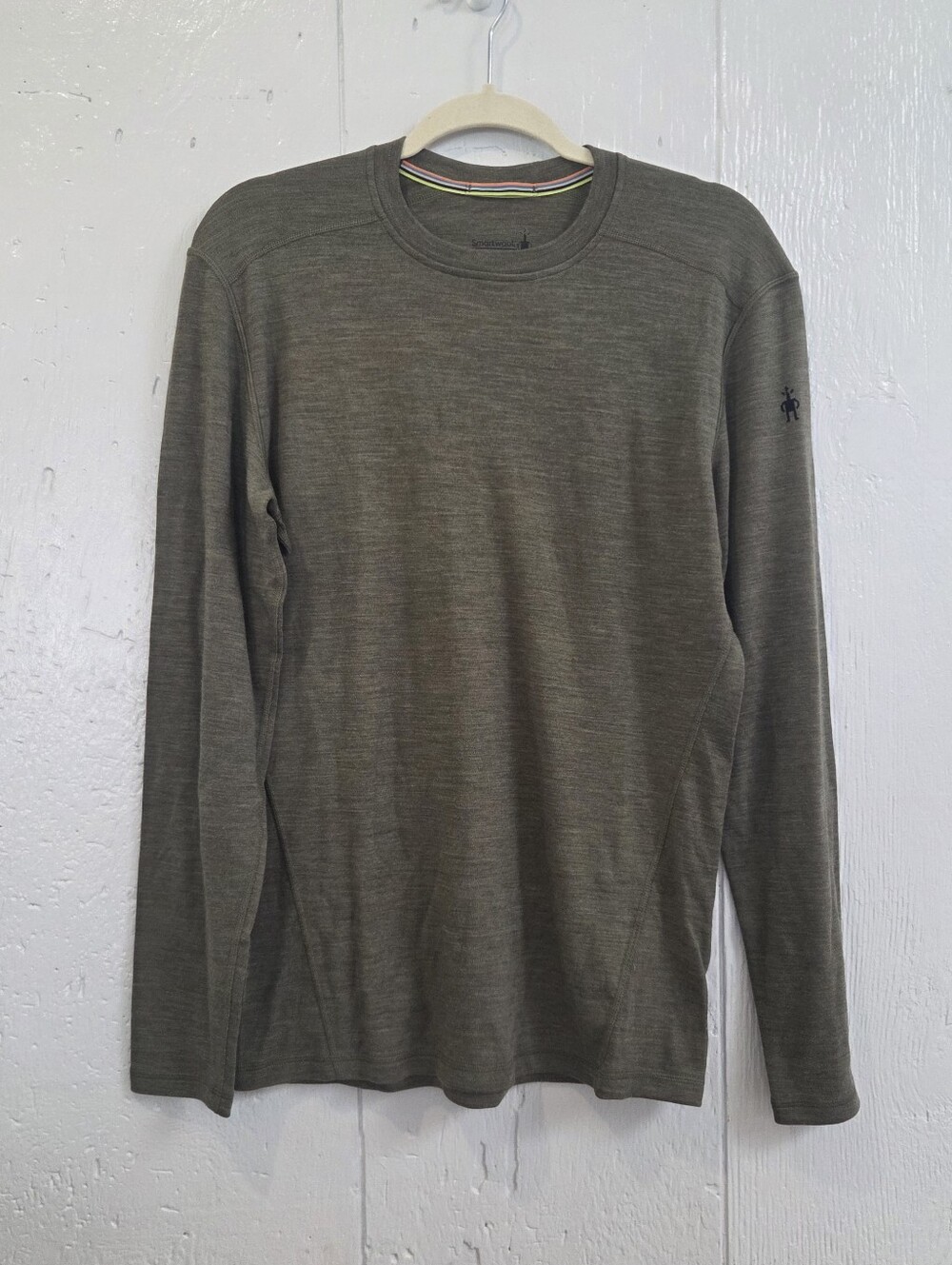 Smartwool Men's Long Sleeve Crewneck Shirt - Olive Green